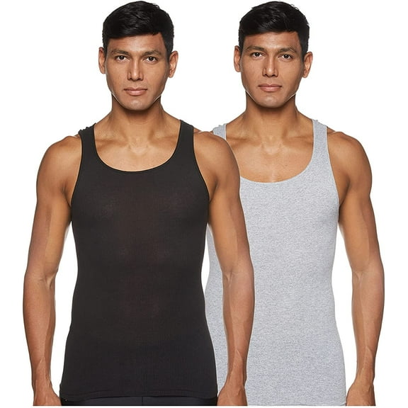 Hanes Men's ComfortSoft Moisture Wicking Tagless Tank Undershirts  Multipack, Assorted 2-Pack, 2X Large