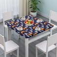 thumbnail image 3 of Dark Blue Moon Cloud Star Pattern Square Fitted Tablecloth with Elastic Edge,Square Table Cover,Washable Elastic Table Cover for Home Kitchen Party Decor 34"x34", 3 of 6