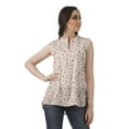 thumbnail image 2 of Moomaya Printed Mandarin Collar Tunic Sleeveless Casual Tank Top Summer Wear, 2 of 6