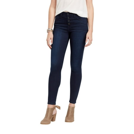 Worn Jeans Button Fly Jeans - Flying Monkeytm High Rise Button Fly Skinny Jean
