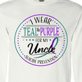 thumbnail image 4 of Inktastic Suicide Prevention- I Wear Teal and Purple for My Uncle Long Sleeve T-Shirt, 4 of 5