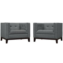 Modway Serve Armchairs Set of 2 in Gray