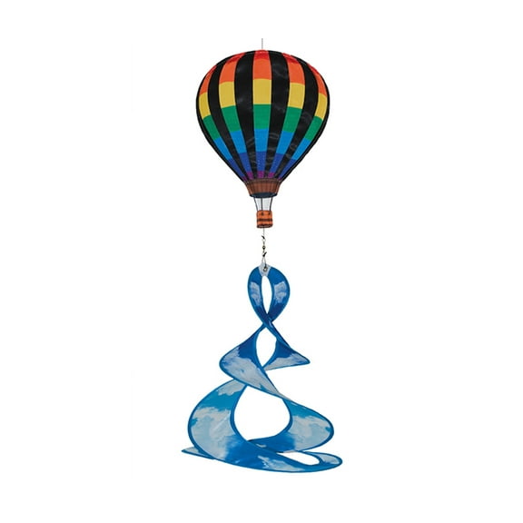 In the Breeze 4804 — Hot Air Balloon Theme Duet Wind Spinner; Colorful Wind Spinner for Yards and Gardens