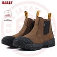 thumbnail image 2 of Jacata Chelsea Boots Men Slip On Work Boots for Men (Brown Size 10), 2 of 5