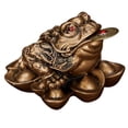 thumbnail image 1 of TISHITA 2x Grenouille de Richesse Fortune Chan Chu Argent Chance Prospérité Feng, 1 of 7