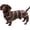 Coffee Stripe, variant on UOSIA Dachshund Shirt Onesie Clothes Spring Thin Classic Stripes 4 Legs Jumpsuit Lightweight Pet T-Shirt Pajamas for Mini Dachshunds