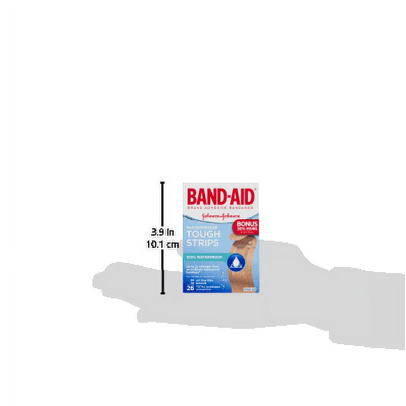 Band-Aid Adhesive Bandages Tough Strips Waterproof - 26 CT