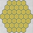 thumbnail image 1 of Ahgly Company Indoor Square Patterned Mustard Yellow Novelty Area Rugs, 3' Square, 1 of 6