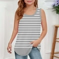 thumbnail image 6 of Diufon Girls Tank Tops Summer Trendy Striped Sleeveless Vest Shirts Casual Soft Cotton Crewneck Undershirts, 6 of 7