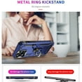 thumbnail image 6 of Allytech Rugged Case for iPhone 15 Pro, Military Grade Protection Shockproof Non-Slip Cover with Metal Rotatable Ring Stand, Magnetic Car Mount Holder Fashion Case for iPhone 15 Pro - Blue, 6 of 7