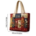 thumbnail image 3 of Quilted Tote Bag USA 250th Anniversary Floral Print Shoulder Bag Patriotic Independence Day Tote for Everyday Use, 3 of 8