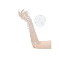 thumbnail image 3 of INSPIRE CHIC Women's Pearl Floral Lace Gloves Female Polka Point Finger Length Arm Sleeves for Grace Female Bridge Wedding Party Dating White5, 3 of 6