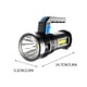 thumbnail image 3 of Linterna LED recargable con carga USB, batería de 1200 mAh, haz de luz brillante de 10 W y largo alcance, diseño impermeable para acampar al aire libre, senderismo y uso de emergencia., 3 of 6