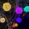 thumbnail image 3 of Lámpara de bola de ratán LED para exteriores, impermeable, para colgar en forma de árbol, para jardín, decorativa para calle, para Navidad, 3 of 5