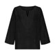 thumbnail image 5 of Tops de maternidad,Camisa de gasa bordada, cuello en V y manga 3/4, blusa informal de poliéster, ajuste cómodo, para uso diario, sopatenor, 5 of 9