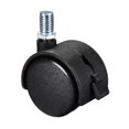 thumbnail image 4 of Furniture Casters 1.5 Inch Nylon M10 x 15mm Threaded Stem Swivel Caster Wheels w Brake 33lb Capacity Each Wheel, 4 of 5