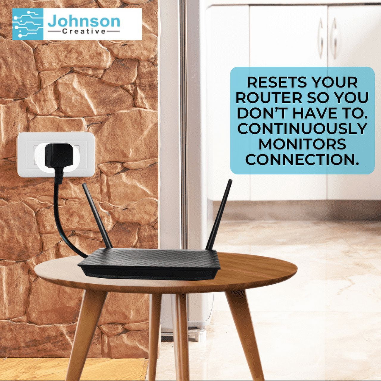 Keep Connect Router Wi-Fi Reset Device. Automatic Internet Router and Modem Rebooter. Sends SMS or Email Notifications