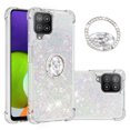 thumbnail image 1 of Funda para Samsung Galaxy A22 4G con Brillo Líquido Flotante, Purpurina, Parachoques y Anillo Giratorio Soporte, 1 of 5
