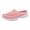 Pink, variant on Womens Mens Slip on Slide Shoes Breathable Mesh Walking Mules Memory Foam Slippers Closed Toe Slingback Sneakers Beige Size 6
