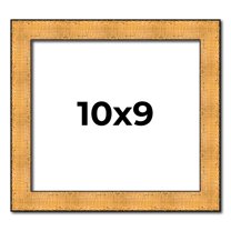 10x9 Frame Gold Rustic Solid Wood Picture Frame | 1.25 Inch Wide Moulding | Rustique Gold
