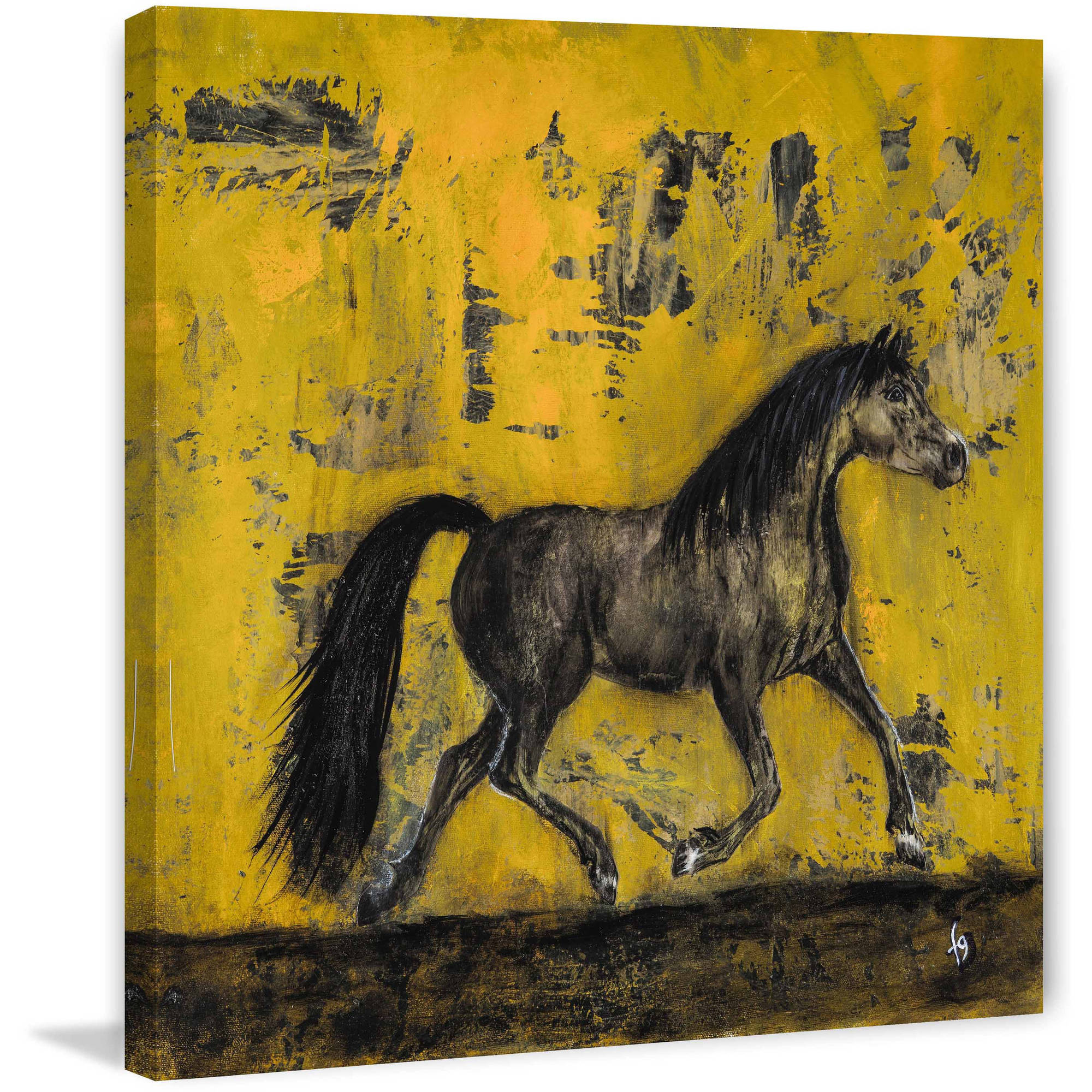 "Barnaby Australian Stock Horse" Painting Print on Wrapped Canvas
