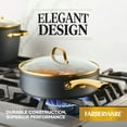 thumbnail image 4 of Farberware Forged Induction Ceramic Nonstick Saute Pan with Lid, 3 Quart, Black, 4 of 8