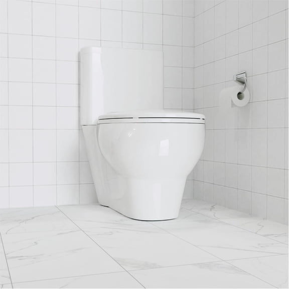 Soft Close Toilet Seat - Durable Plastic, Quick-Release Hinges, Easy Install & Clean, Anti-Slip Bumpers, Global Fit for Standard Toilets, Replacement Seat - White 17" Round PP Toilet Seat, Size: 17"