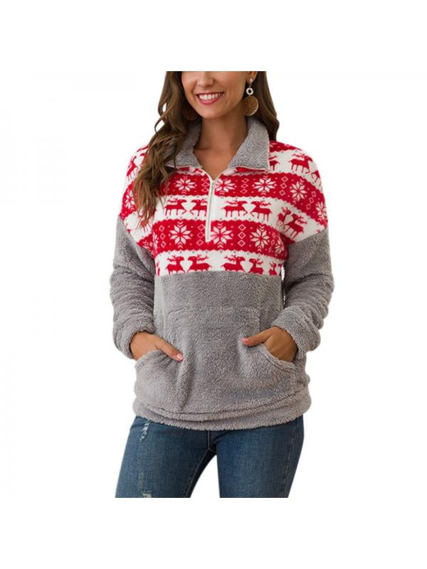 walmart fleece pullover women's