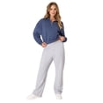 thumbnail image 5 of Hanes EcoSmart Women’s Fleece Quarter-Zip Pullover Navy Heather S, 5 of 5