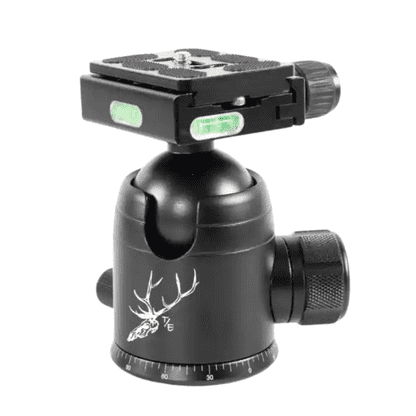 TEAMEASTIES Heavy-Duty Ball Head Tripod Mount with Arca-Swiss Quick Release Clamp – 360° Rotation Precision Leveling for Hunting Photography & Spotting Scopes