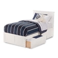 thumbnail image 1 of Leo & Lacey Lit Plateforme Urbain Simple avec Rangement, Blanc, 1 of 6