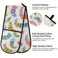 thumbnail image 4 of Dailycode Double Sided Oven Mitt with Loop Heat Resistant Kitchen Long Potholders 7" x 35" Cartoon Colorful Caterpillar, 4 of 6