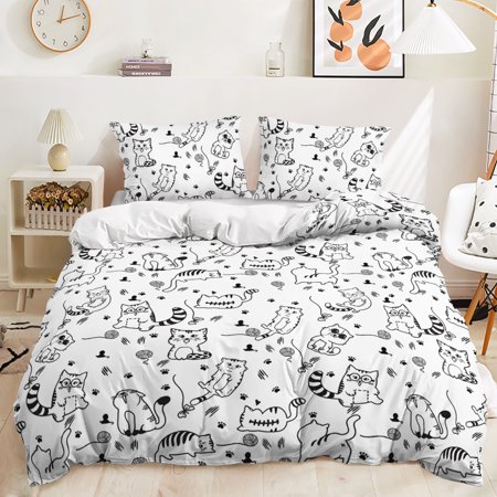 Hosima 3 Piece 3D Digital Printed Duvet Cover Full Size Bedroom Decorative Bedding Set,DEX11-King