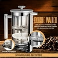 thumbnail image 3 of French Press Coffee Maker, ANUNU 304 Grade Stainless Steel Insulated Coffee Press with 2 Extra Screens, 34oz, 3 of 8