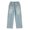 Blue, variant on CPNG Girls Baggy Jeans Elastic Waist Straight Wide Leg Denim Pants Fashion Loose Fit Streetwear Denim Trousers with Pockets