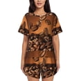 thumbnail image 1 of Fotbe Coffee Beans Conjunto de Pijama Estampado para Mujer, 2 Piezas, Ropa de Dormir con Camiseta de Manga Corta y Shorts Suaves-3X-Large, 1 of 6