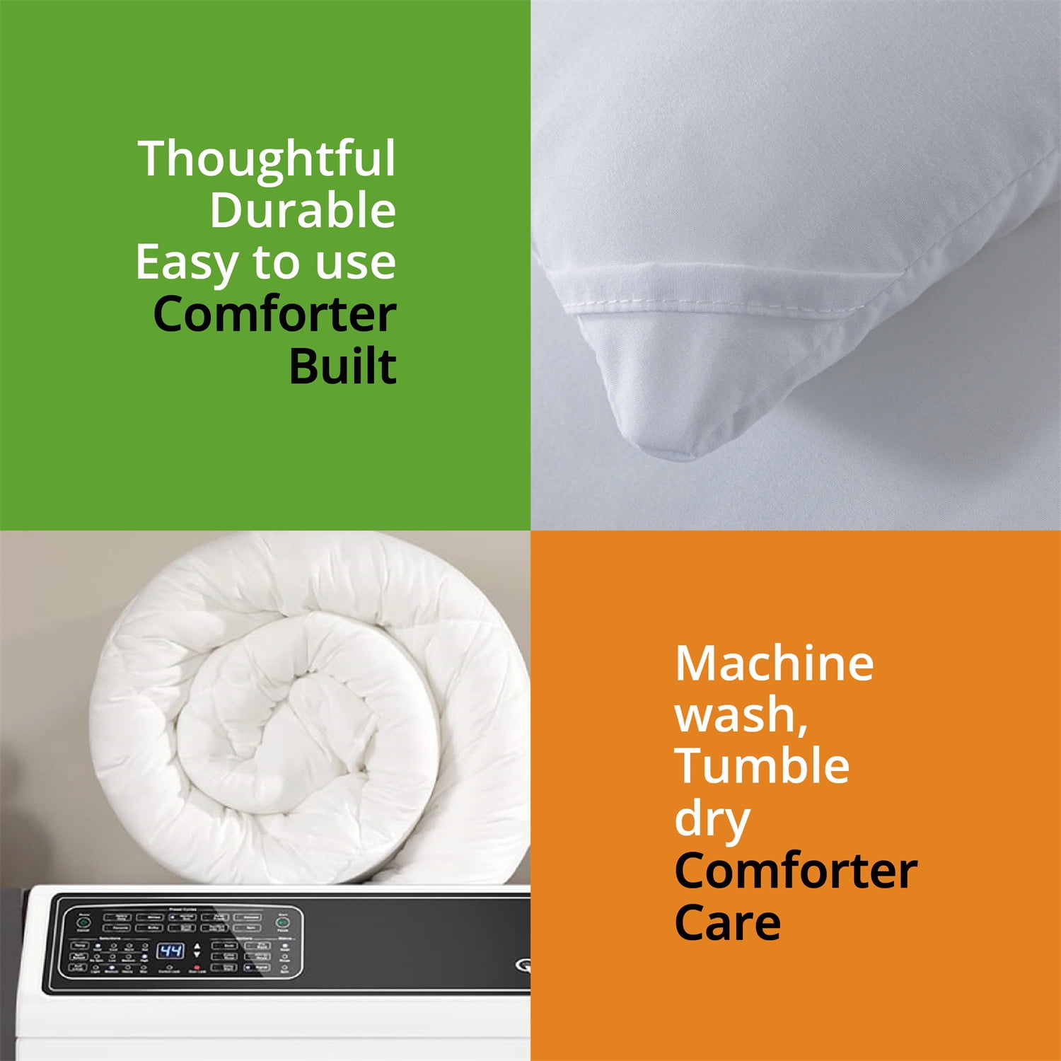IGI Full/Queen Comforter, White | All Season Hotel Down Alternative Duvet Insert, Adult, Unisex, 88x92in