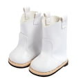 thumbnail image 2 of Botas de muñeca de 18 pulgadas, ropa de muñeca, zapatos de vestir de muñeca para niña, para Navidad, Año Nuevo Blanco Zulema Botas de muñeca, 2 of 4