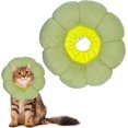 thumbnail image 1 of HSHDLDF Cat Cone Collar Soft Protective Collar for Cat After Surgery Adjustable Cat Recovery Collar Comfortable and Lightweight Elizabethan Collar for Cat Kitten (Green Large), 1 of 6