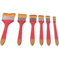 thumbnail image 2 of 6 pinceles planos de nailon para óleo, acrílico, pintura especial, herramientas profesionales, color rojo, 2 of 14