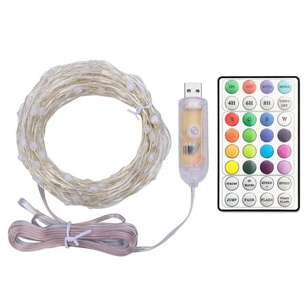 

YLHHOME LED Fairy String Light Copper Wire Lights Smart RGBW Colorful 3-20M 30-200LEDs 12 Modes USB Remote Control for Home Party Christmas Decor