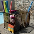 thumbnail image 5 of Essentially Yours Pool Noodles Holder, Toys, Floats, Balls and Floats Equipment Mesh Rolling Storage Organizer Bin, Extra Large (30.2" L x 47.2" W x 34" H), Brown, 5 of 9