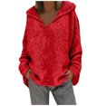 thumbnail image 2 of Wirziis Ugly Christmas Sweater for Women,Women's Plus Size Casual Loose Hooded Long-Sleeved Sweater Solid Color Top - Gifts for Women, 2 of 4