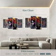thumbnail image 4 of Elephant Stock Afro Abstract Wall Art - Horizontal Multi Panel Canvas - Living Room Wall Decor - People Multi Panel - Black And Teal Decor - 75" x 48", 4 of 8