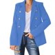 thumbnail image 1 of Chaquetas de traje estilo casual Chaqueta fina informal de peso ligero para mujer, abrigo ajustado, chaqueta de manga larga, abrigos de negocios para oficina, chaqueta,blazer moda（Aqua， M), 1 of 5