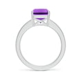 thumbnail image 2 of ANGARA Natural 2.9 Ct. Amethyst with Diamond Classic Ring in 14K White Gold for Women (Ring Size: 12), 2 of 9