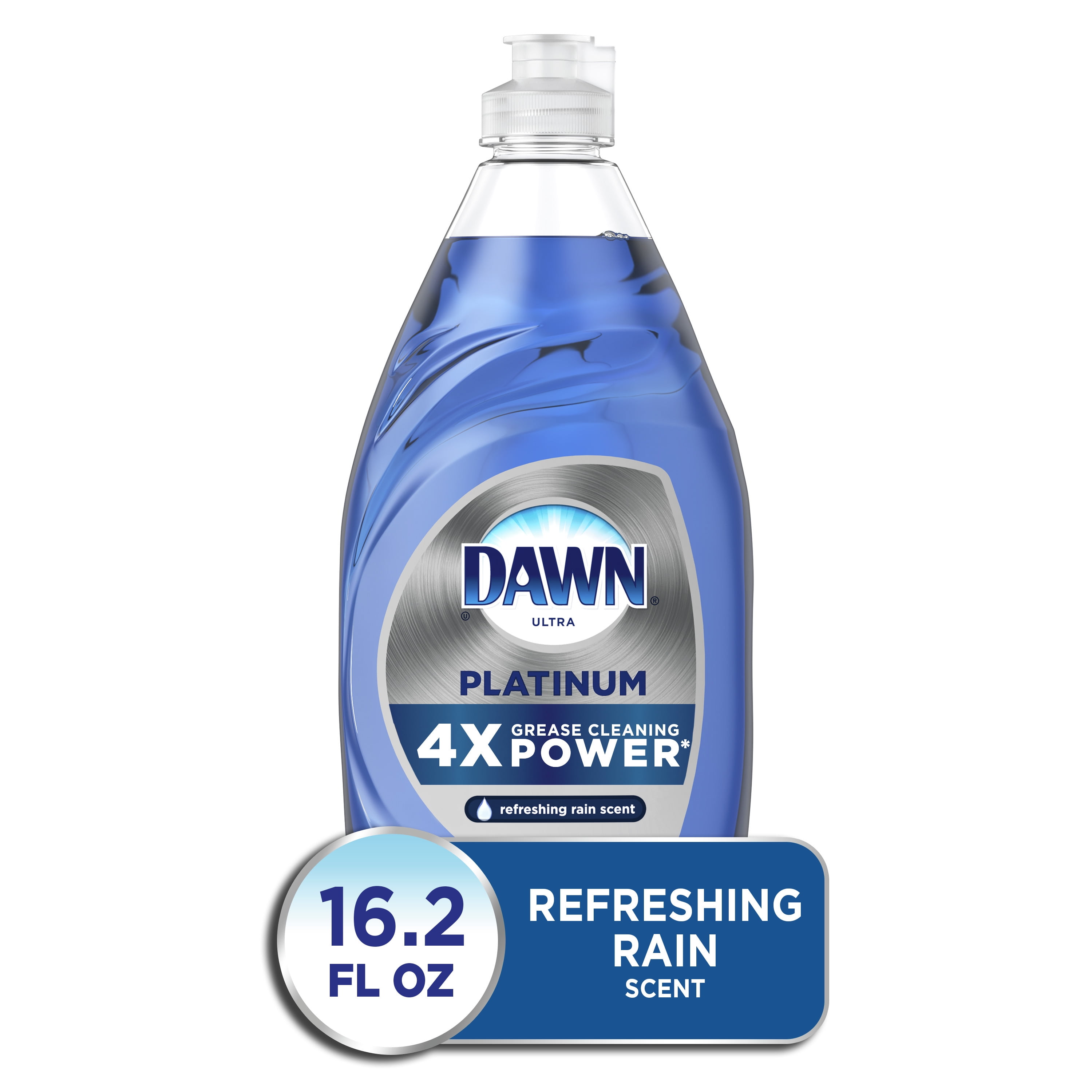 Dawn Platinum Dishwashing Liquid Dish Soap, Refreshing Rain Scent, 16.2 fl oz