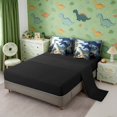 thumbnail image 3 of Manfei Wild T-Rex Animals 7 Pieces Full Size Bedding Sets,Retro Triceratops Dinosaur Full Size Bed in a Bag,Blue Yellow,Black Reversible, 3 of 6