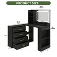 thumbnail image 6 of Uforic Makeup Vanity Desk with Mirror & 3 Color Lights, Charging Station, 4 Drawers, Storage Cabinet for Bedroom, Black, 6 of 9
