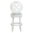 thumbnail image 4 of Tiffany 26" Wood Counter-Height Bar Stool with Back and Swivel Upholstered Seat, Farmhouse White, 4 of 8